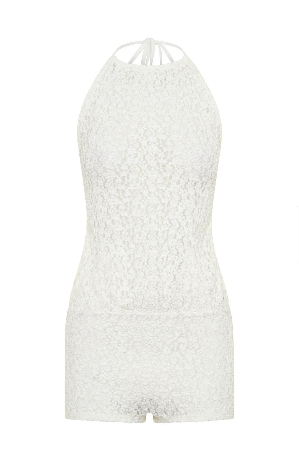 White Fox Misbehave Playsuit Off White