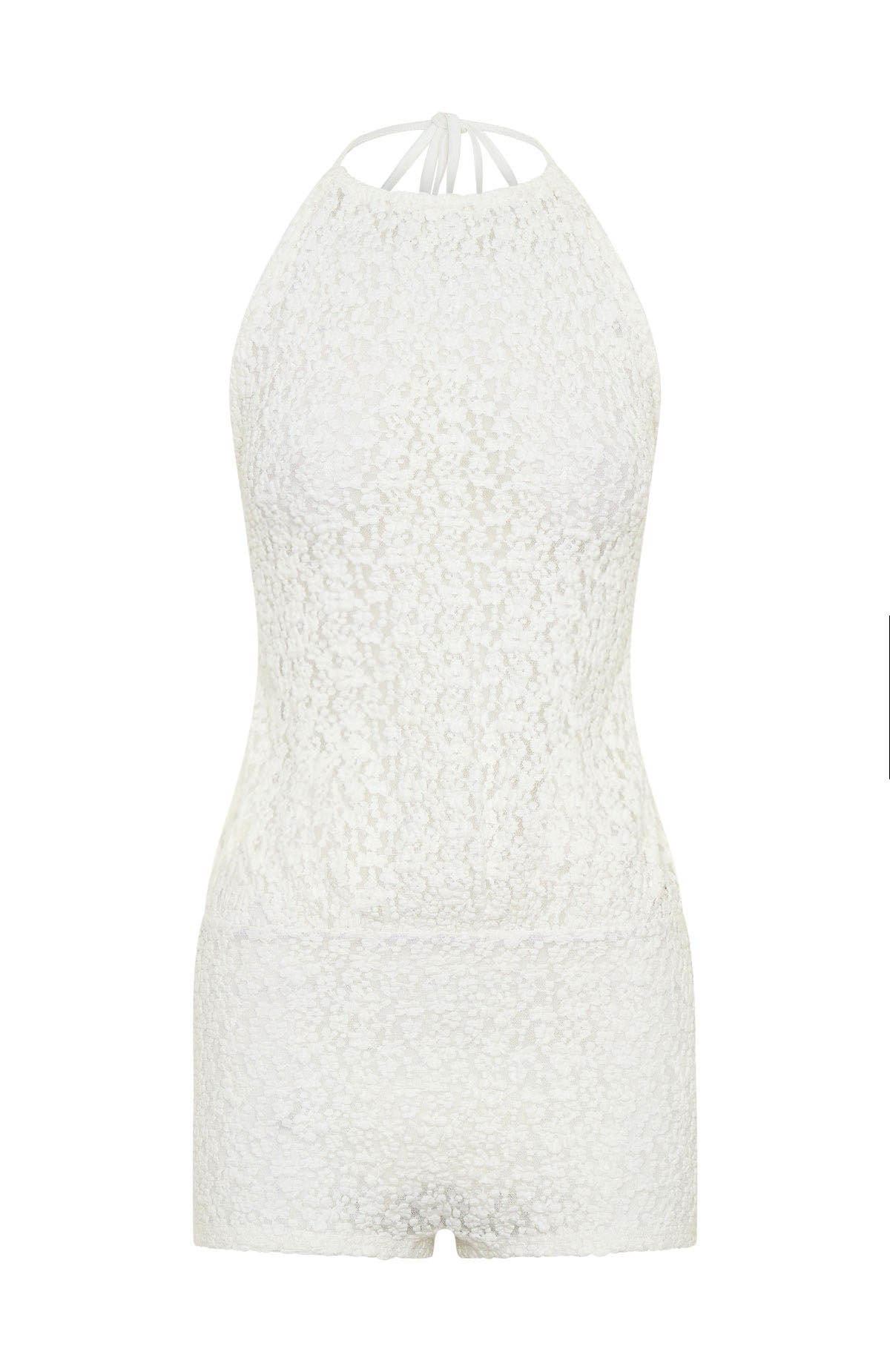 White Fox Misbehave Playsuit Off White