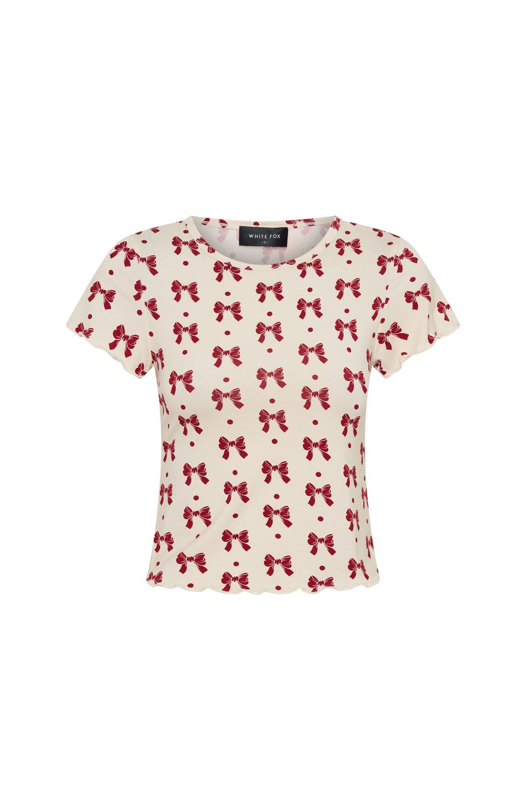 White Fox Dreamy Pyjama Top Bow Bliss