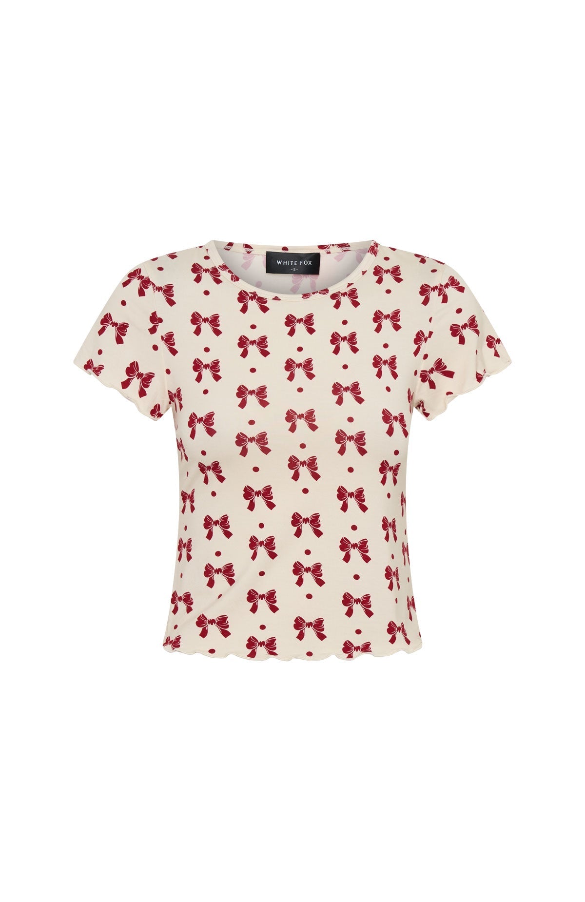 White Fox Dreamy Pyjama Top Bow Bliss