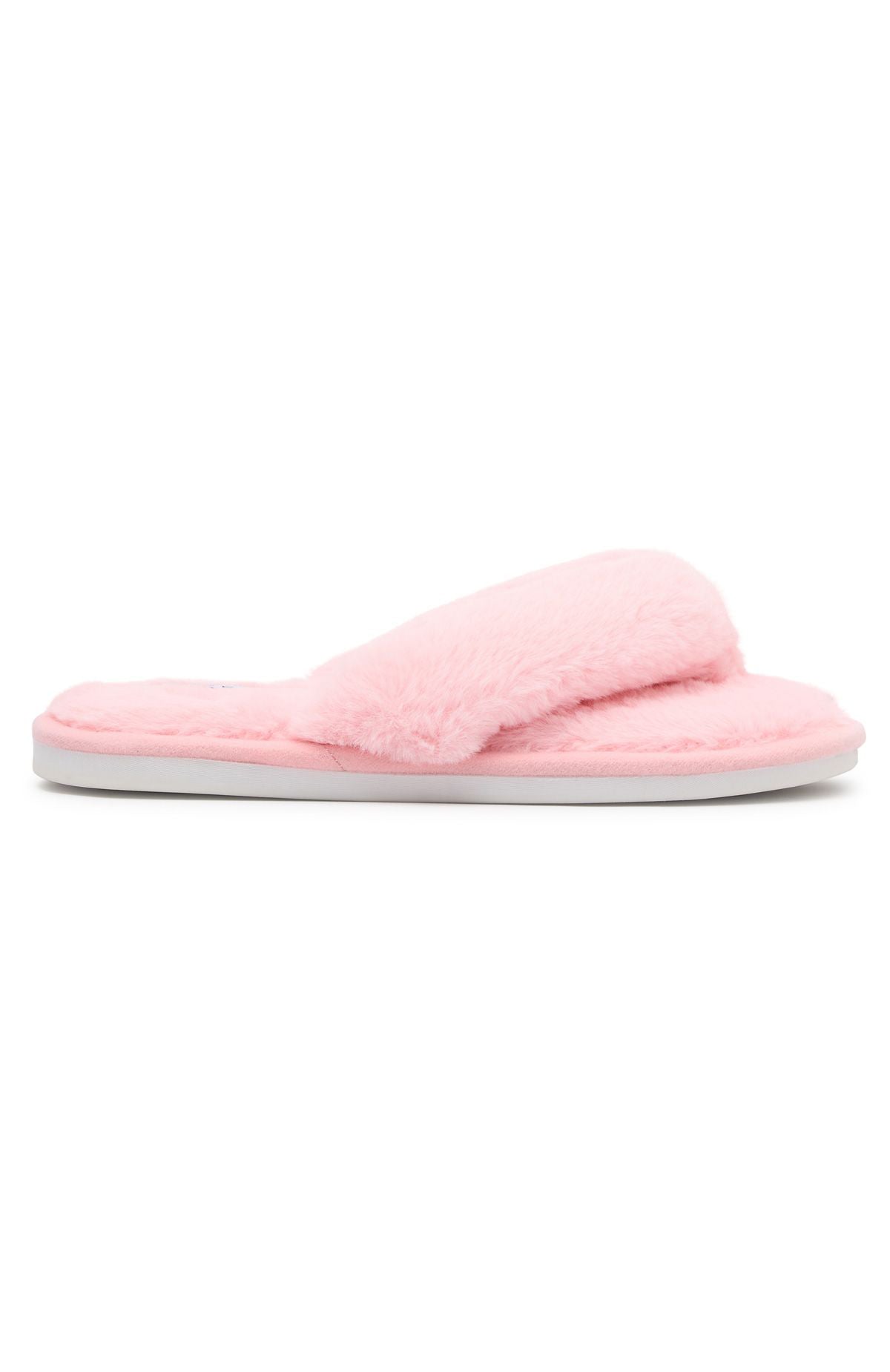 White Fox Sunnie Slippers Baby Pink