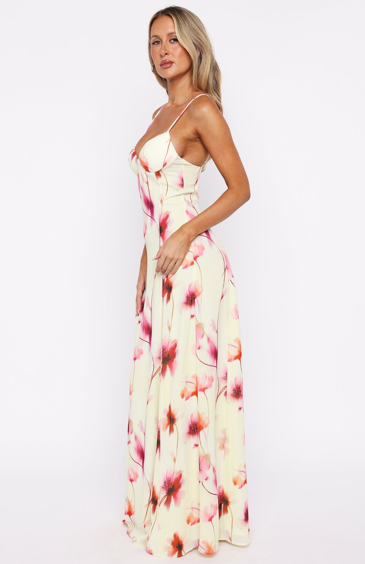 White Fox A Day In Nice Maxi Dress Butter Floral
