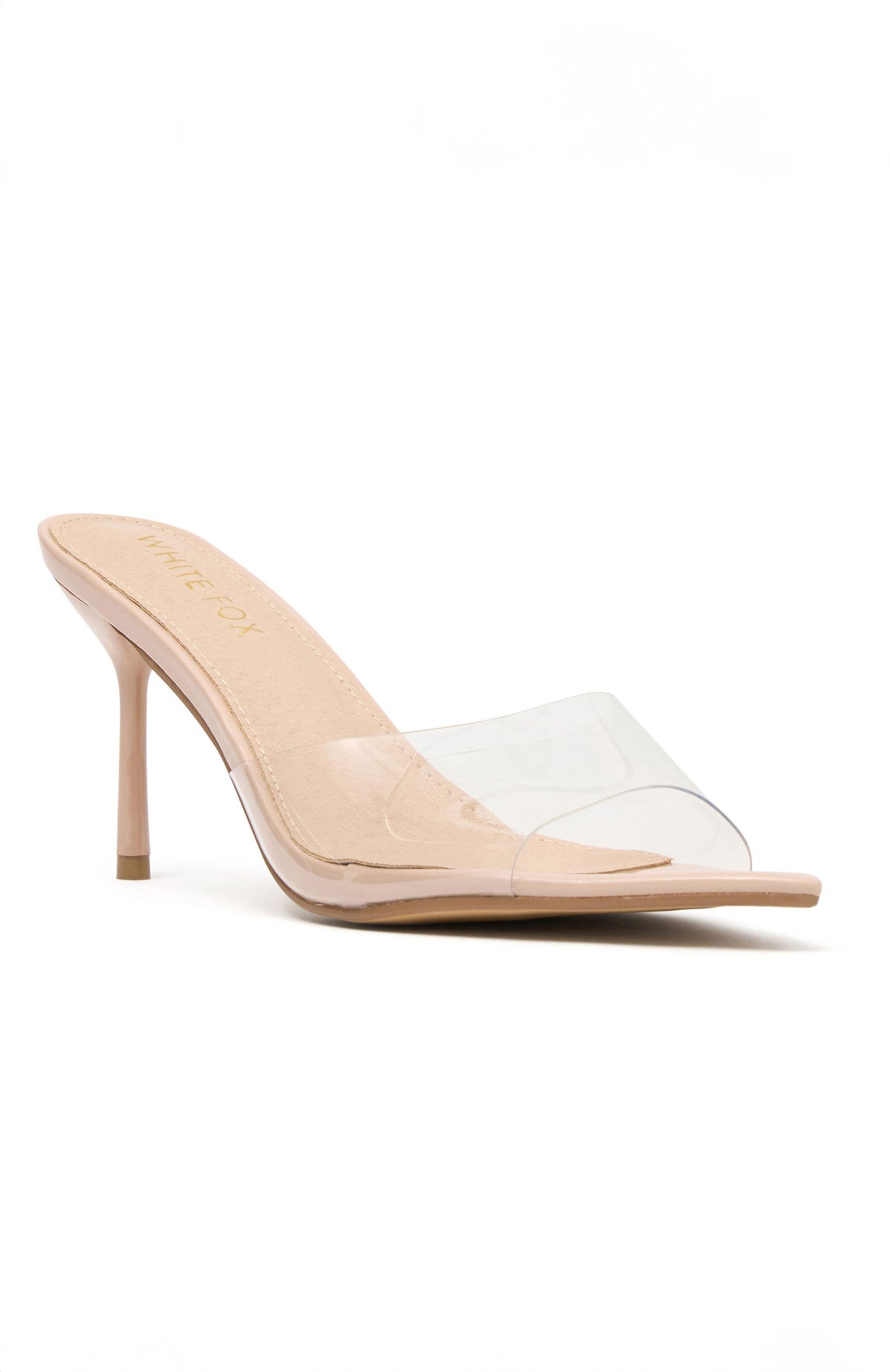 White Fox Out & About Heels Nude Patent