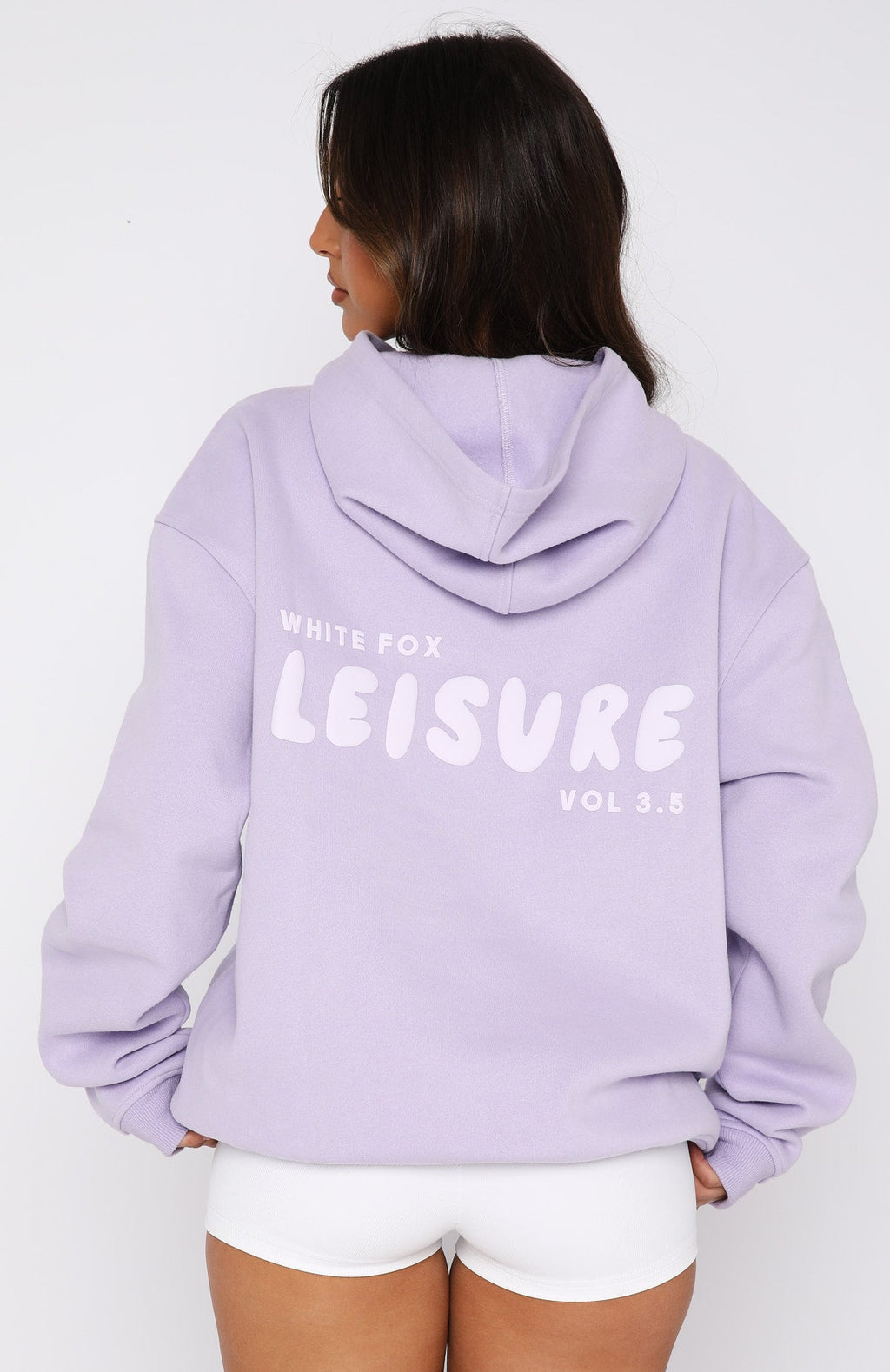 White Fox Leisure Series Oversized Hoodie Lavender