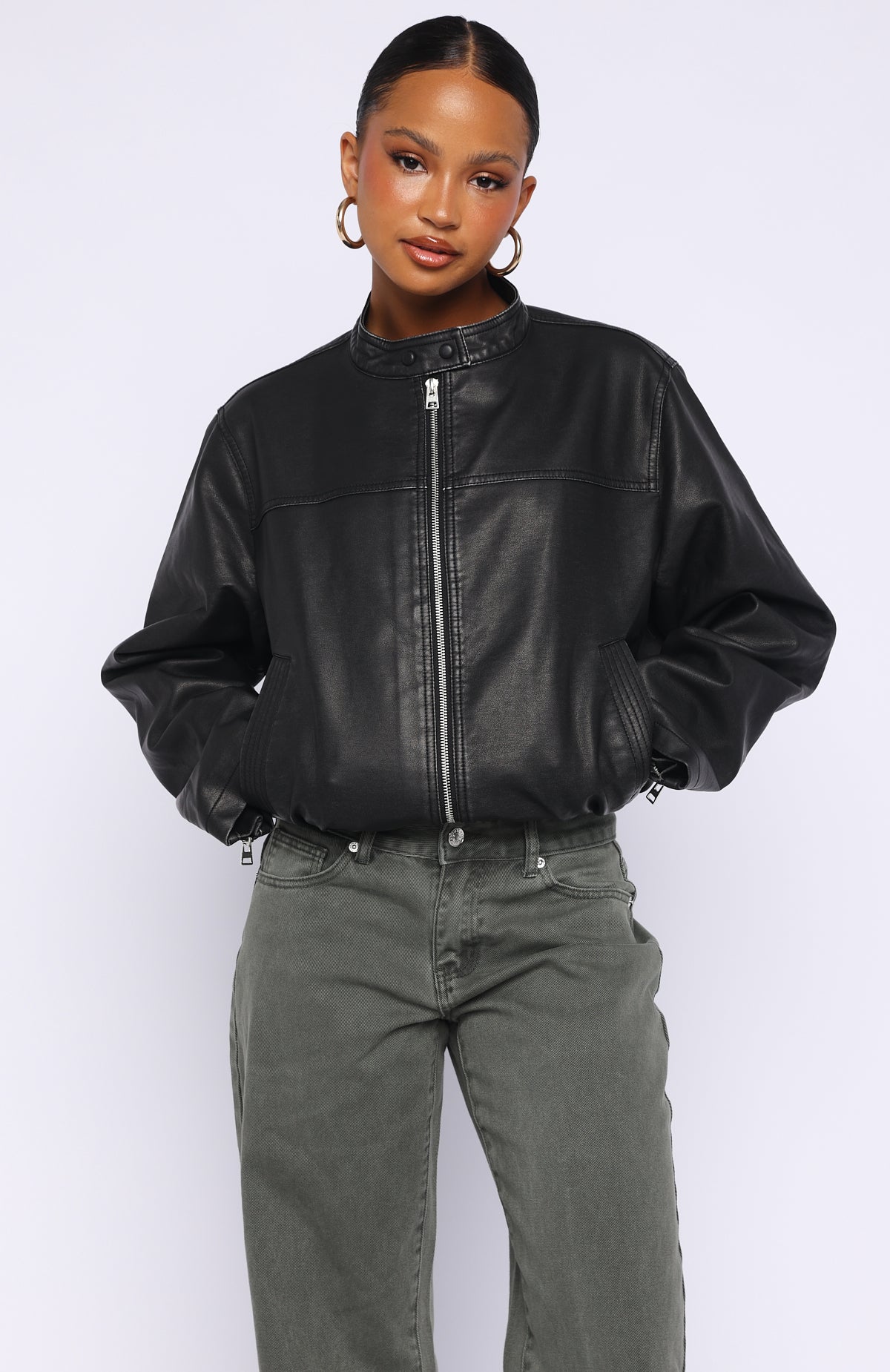 White Fox Put In Effort Jacket Black