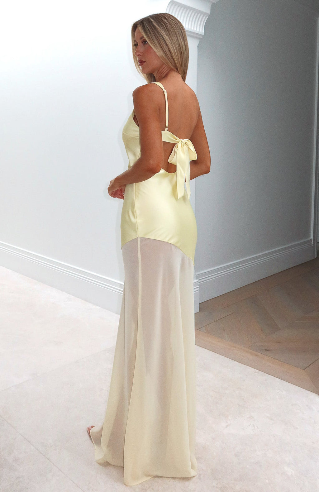 White Fox Vip Vibes Maxi Dress Lemon