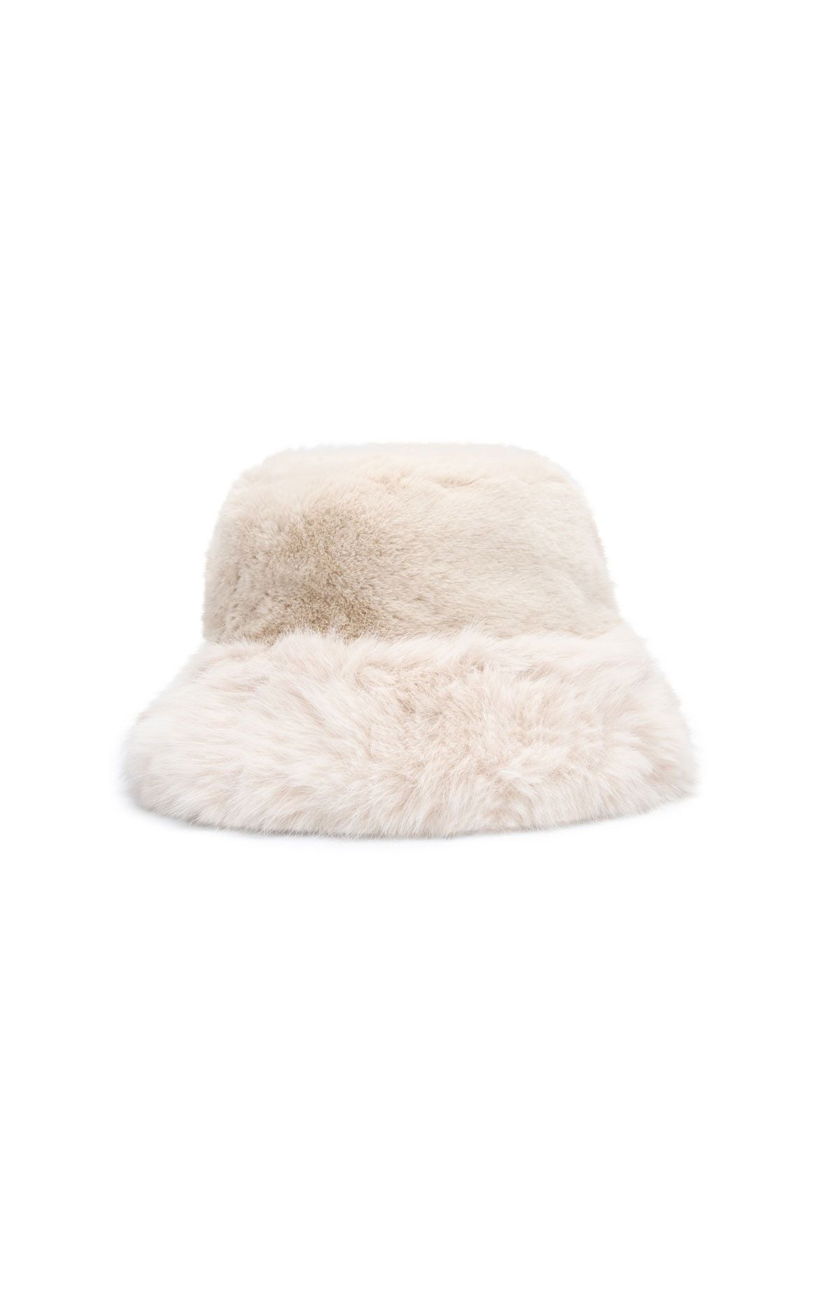 White Fox Trixie Faux Fur Hat Cream