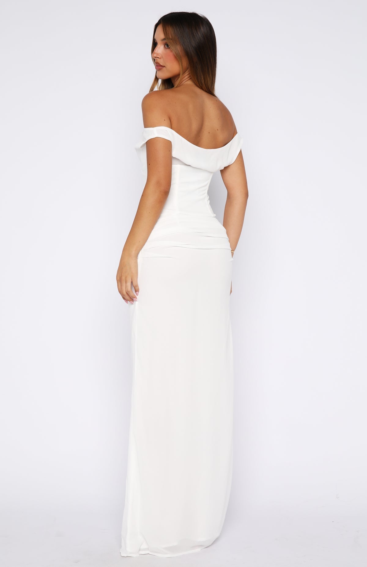 White Fox Unavailable Energy Maxi Dress White