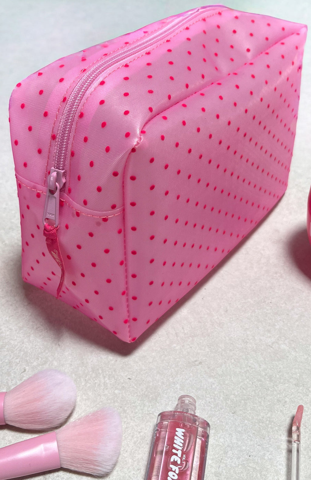 White Fox Nora Case Pink Polka Dots