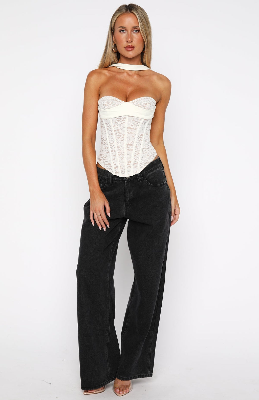White Fox Parisian Love Story Bustier Cream