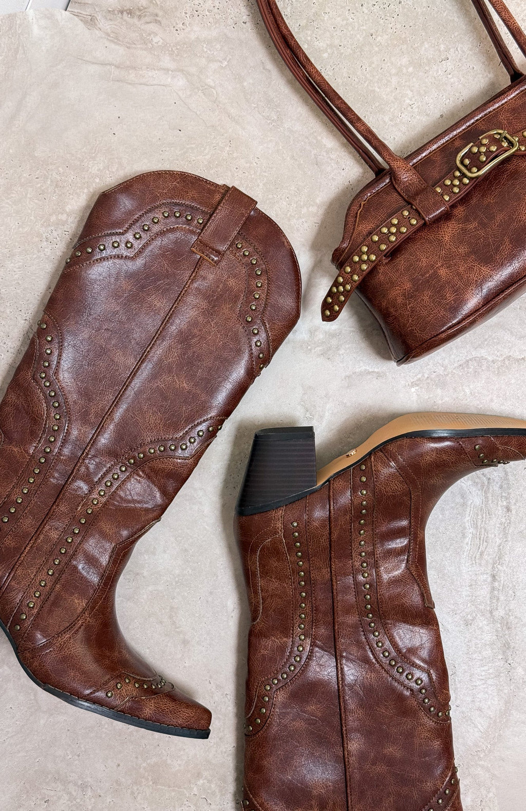 White Fox Sadie Cowboy Boots Vintage Chocolate