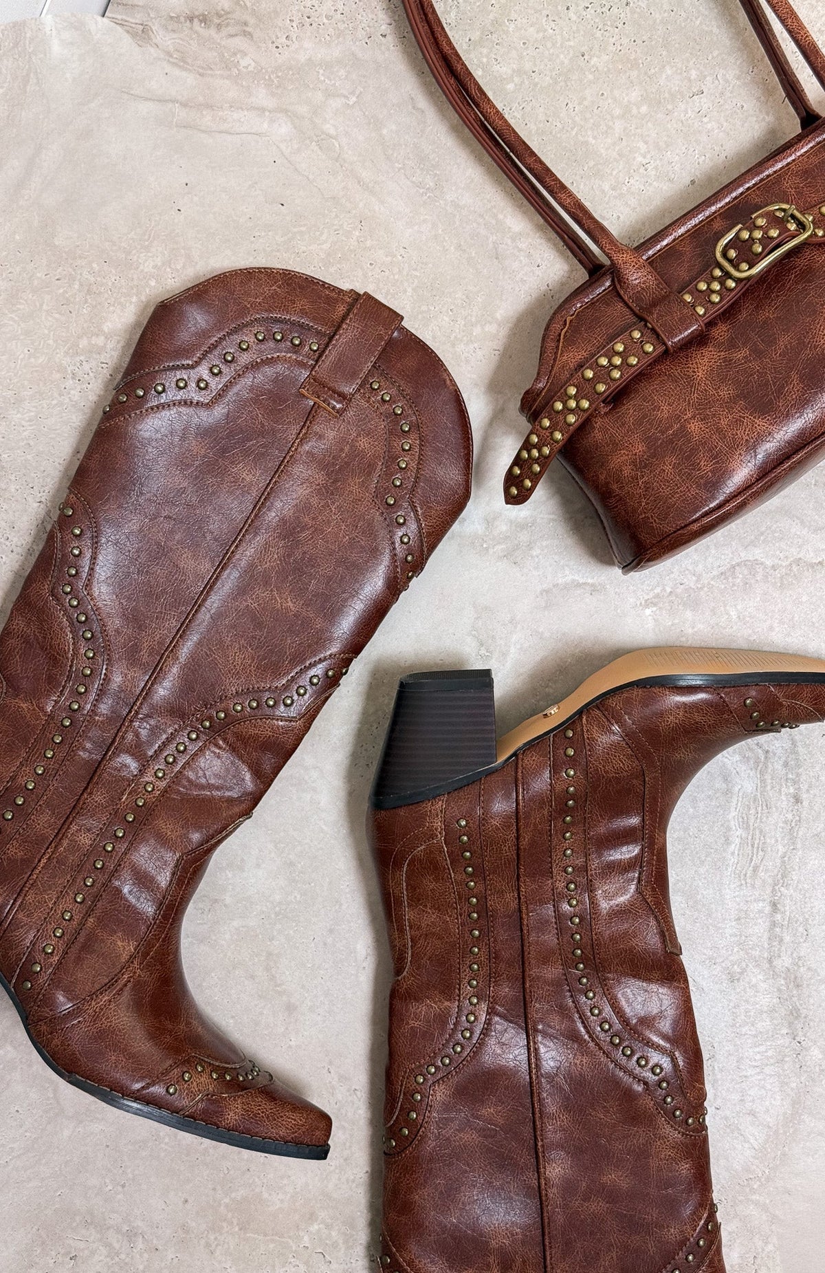 White Fox Sadie Cowboy Boots Vintage Chocolate