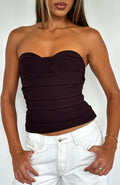 White Fox City Streets Bustier Dark Chocolate