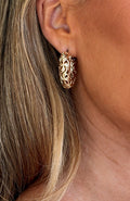 White Fox Nathalia Earrings Gold