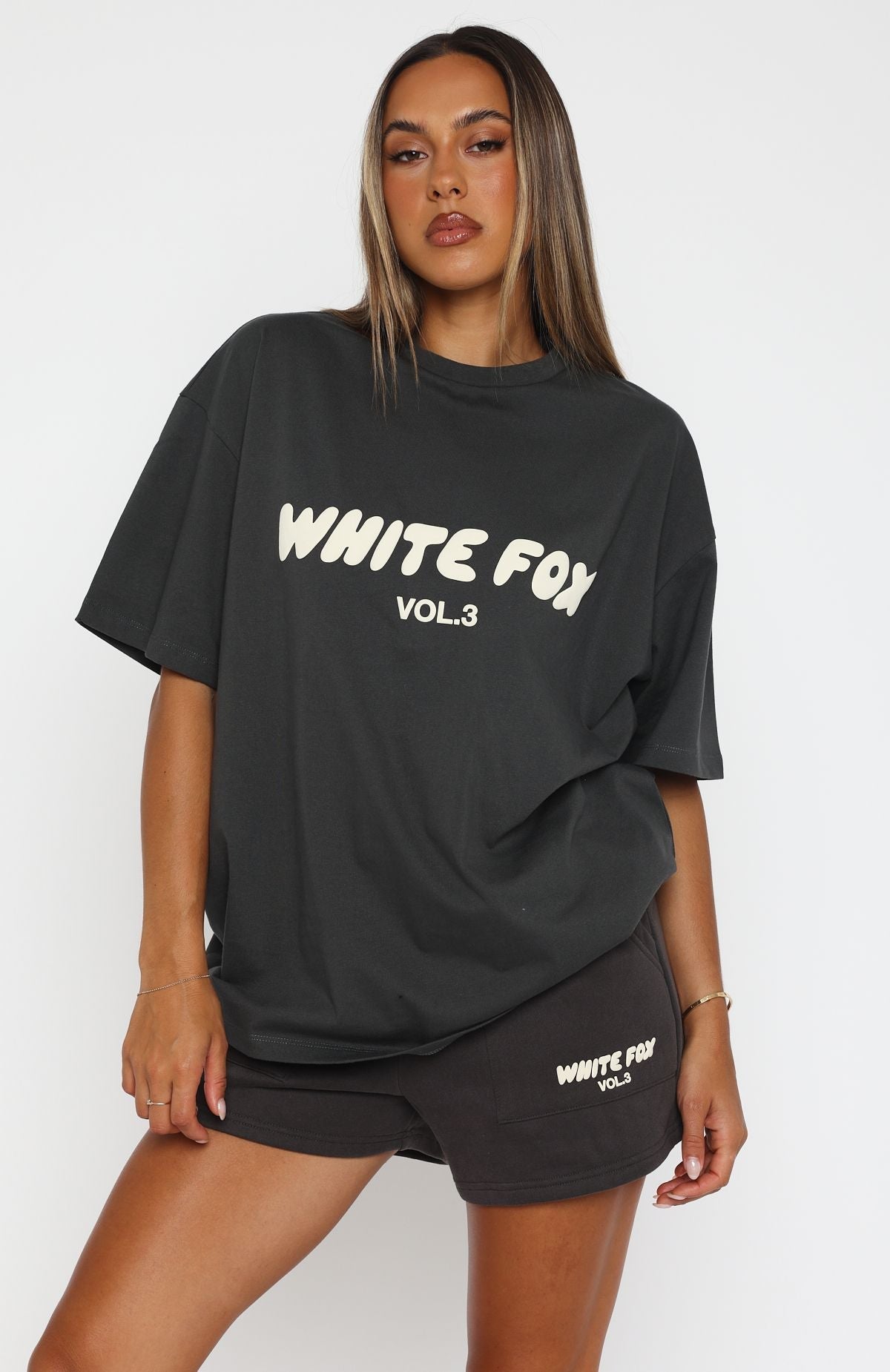 White Fox Offstage Oversized Tee Shadow