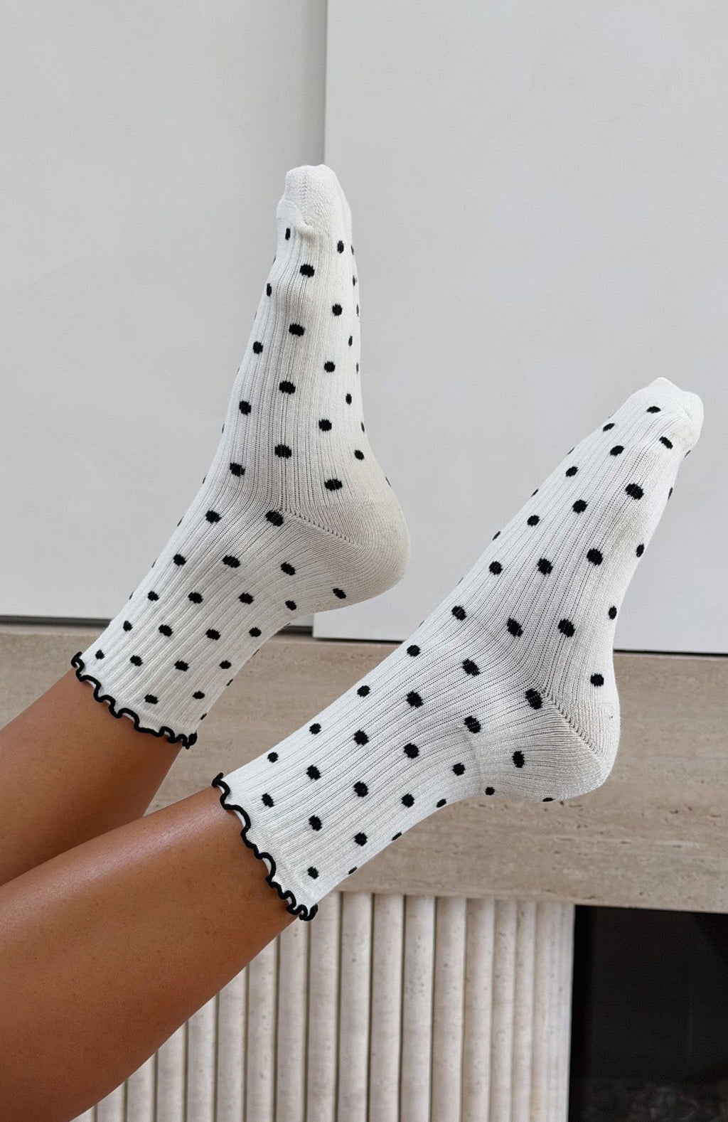 White Fox Worth Sharing 2 Pack Socks Cream/Black