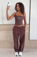 White Fox Know What You Want Singlet Top Chocolate