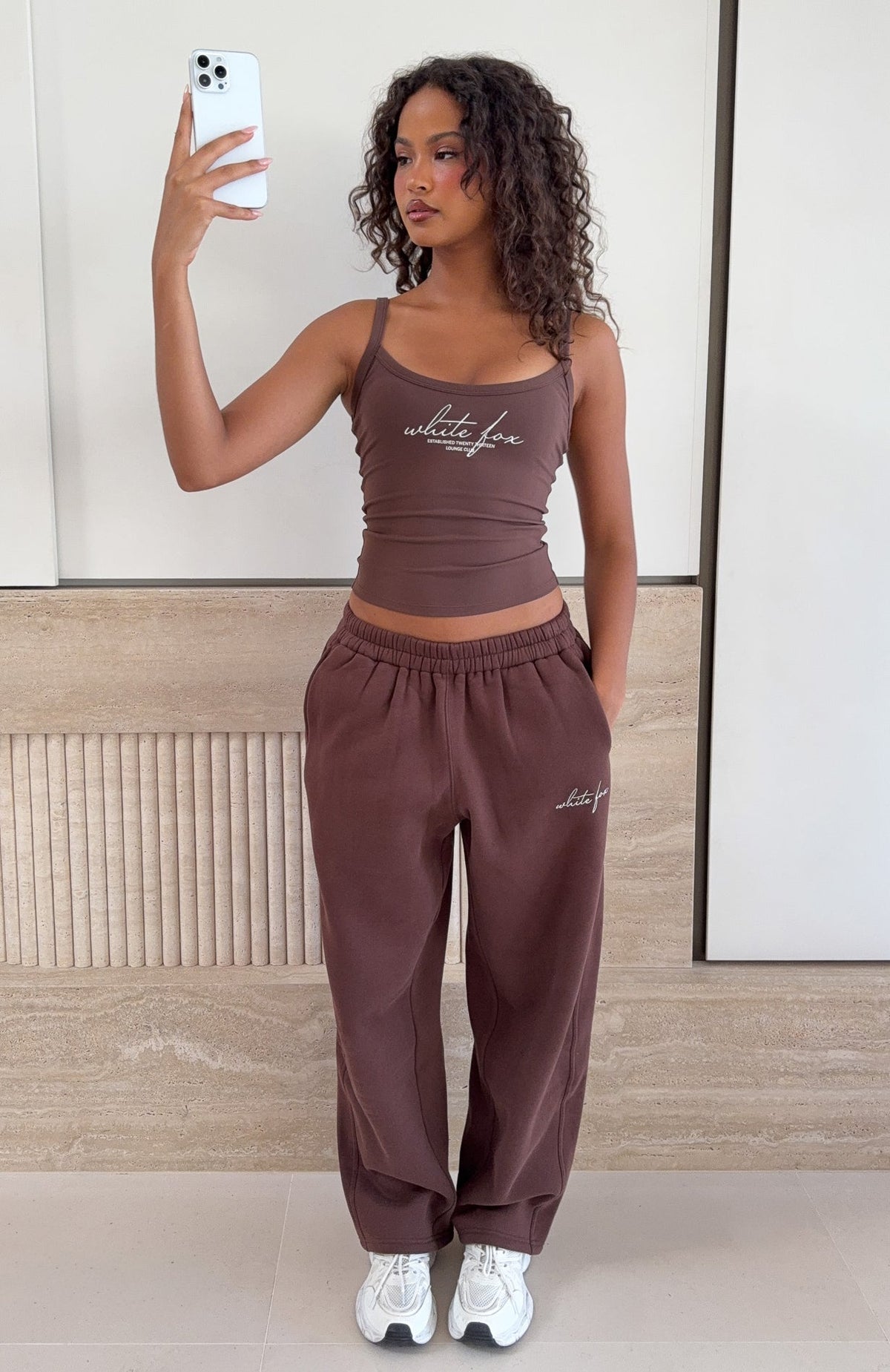 White Fox Know What You Want Singlet Top Chocolate