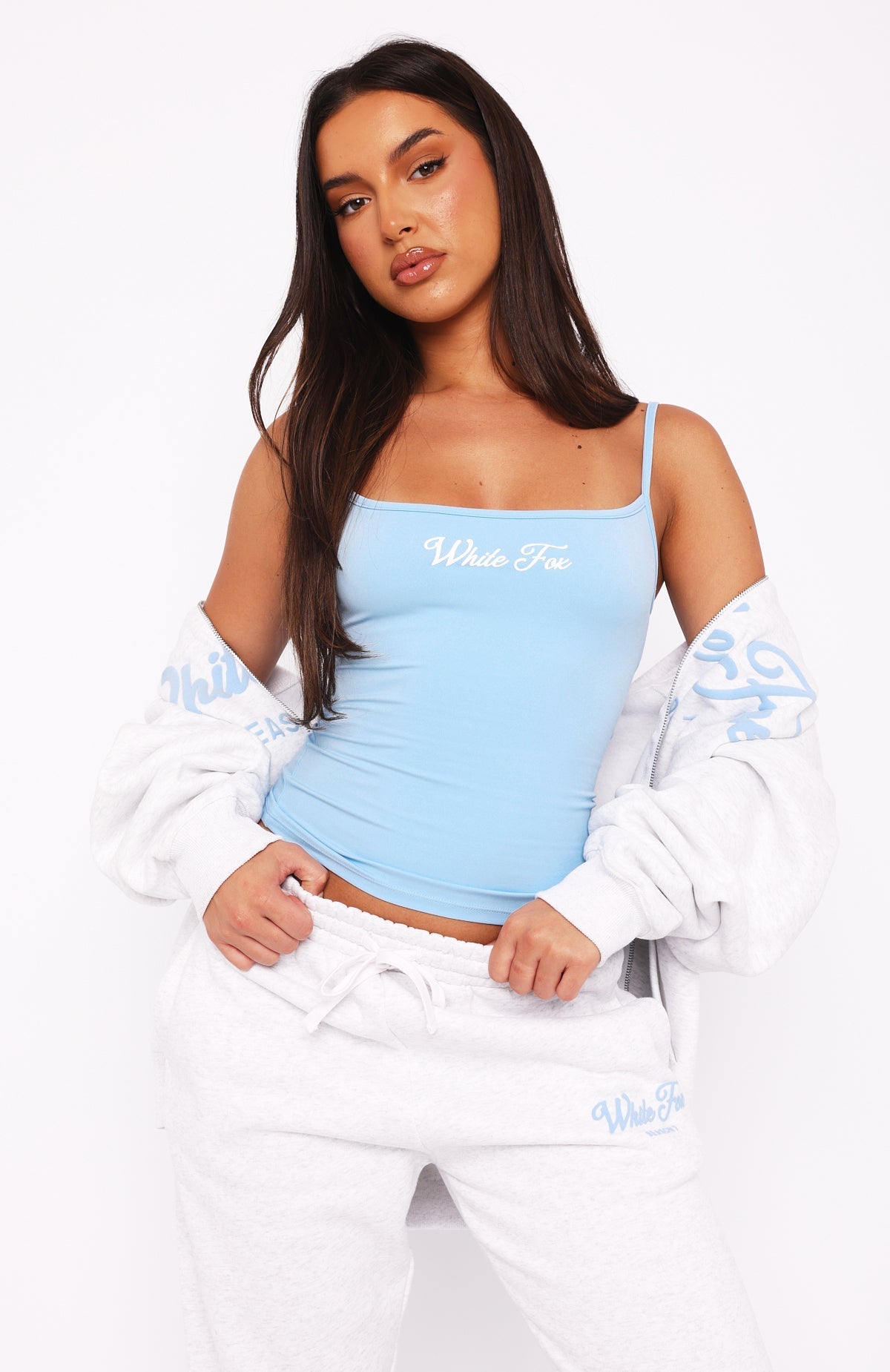 White Fox Season 7 Singlet Top Ice Melt