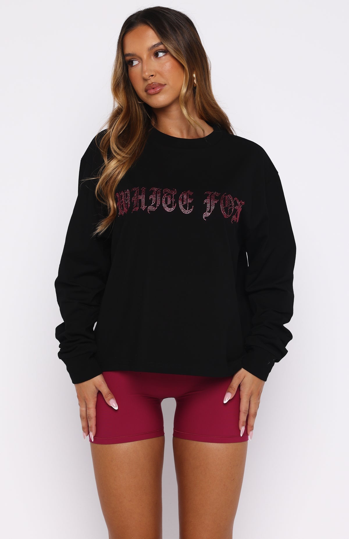 White Fox Lucky Ones Long Sleeve Tee Black