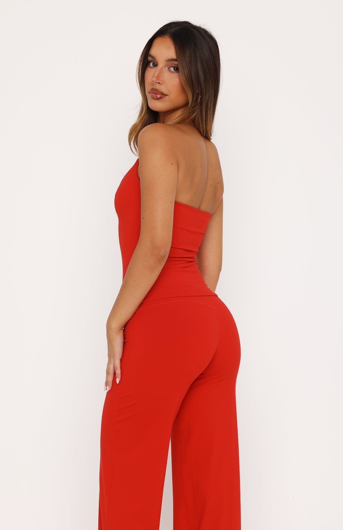 White Fox Studio 17 Lila Halter Top Red