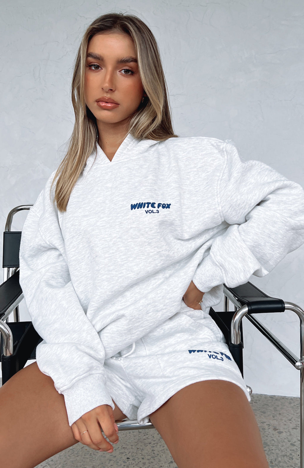 White Fox Offstage Hoodie Mineral Grey