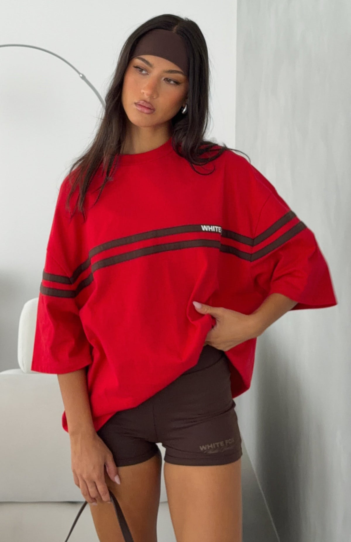 White Fox Studio 17 Emmie Oversized Tee Red
