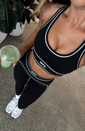 White Fox Regimen Sports Bra Black/White