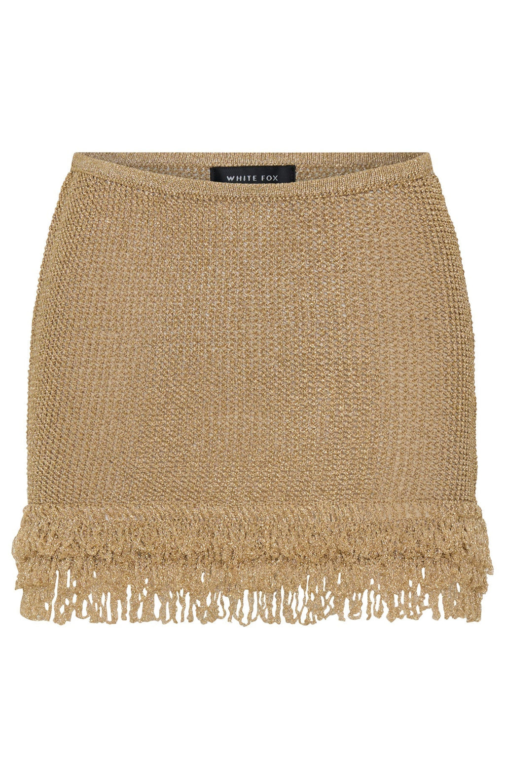 White Fox Cha Cha Knit Mini Skirt Gold