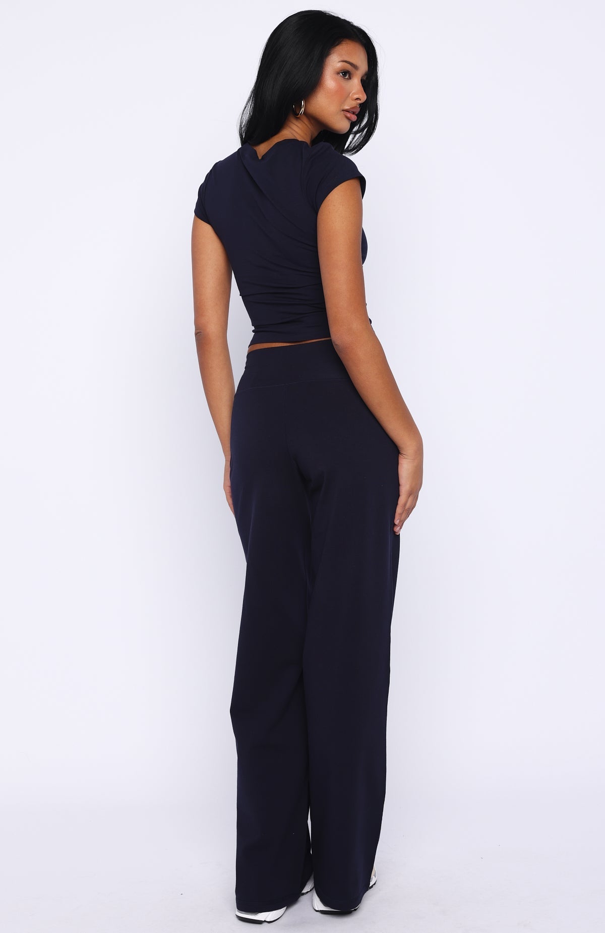White Fox Break The Records Wide Leg Pants Navy