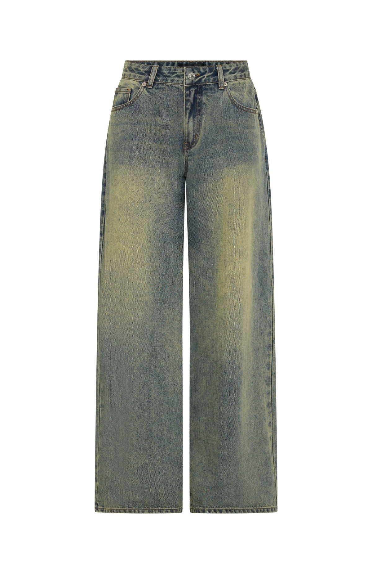 White Fox Maeve Low Rise Wide Leg Jeans Sand