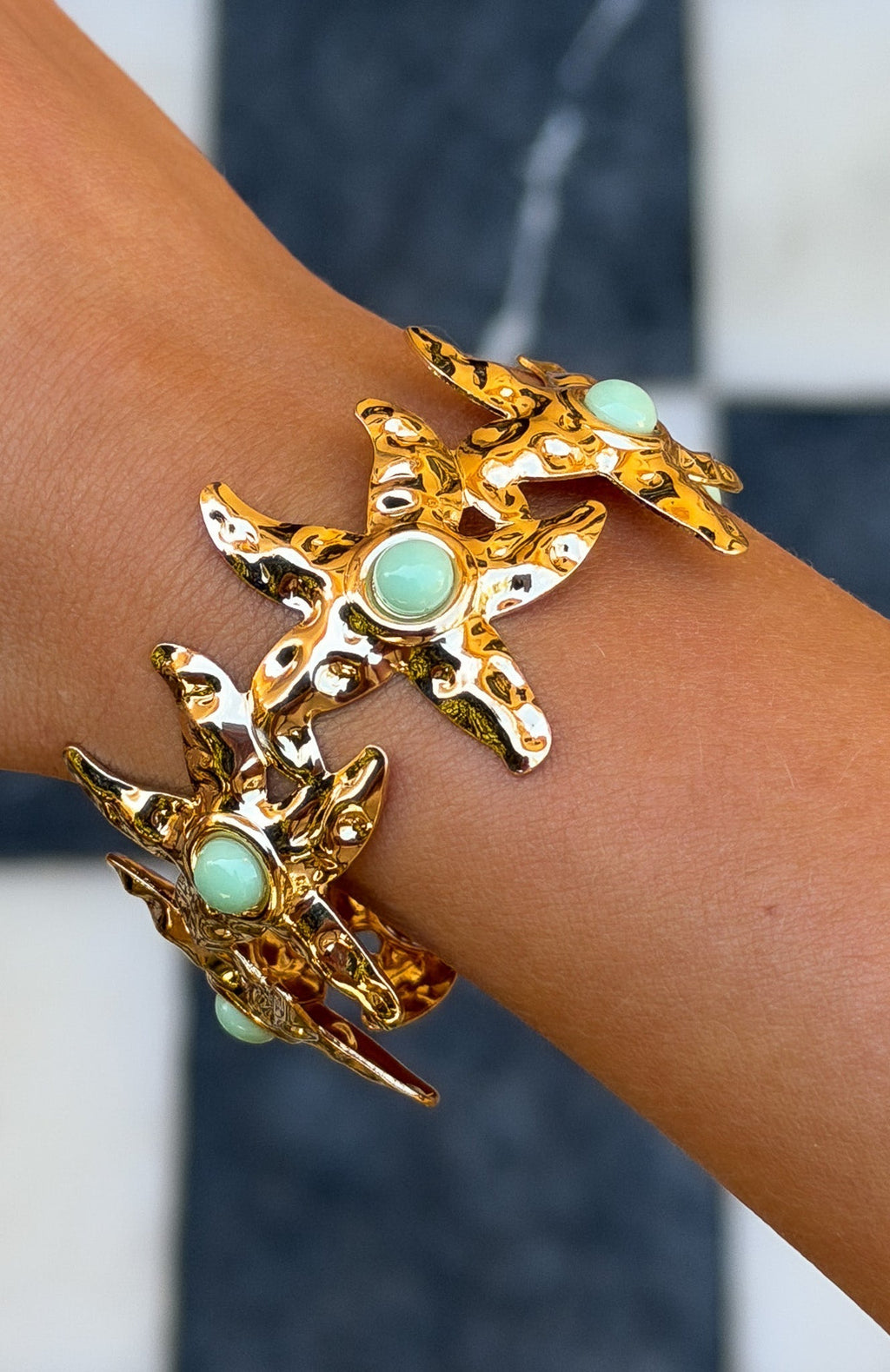White Fox Matija Cuff Bracelet Gold