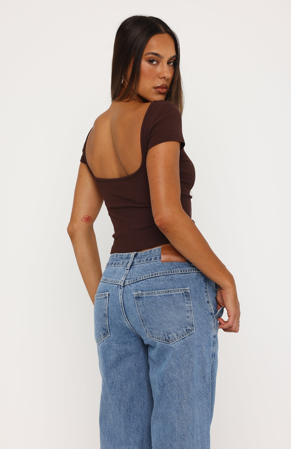 White Fox Not Like The Rest Short Sleeve Top Chocolate