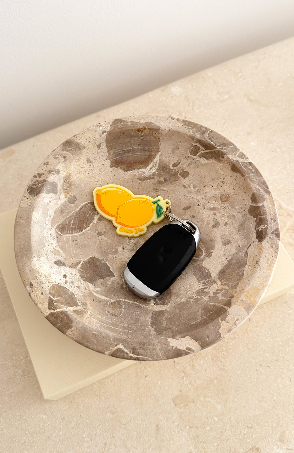 White Fox Wrenley Keychain Lemon