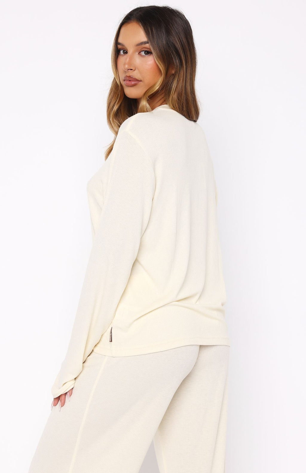 White Fox Wish Upon A Star Pyjama Long Sleeve Top Off White