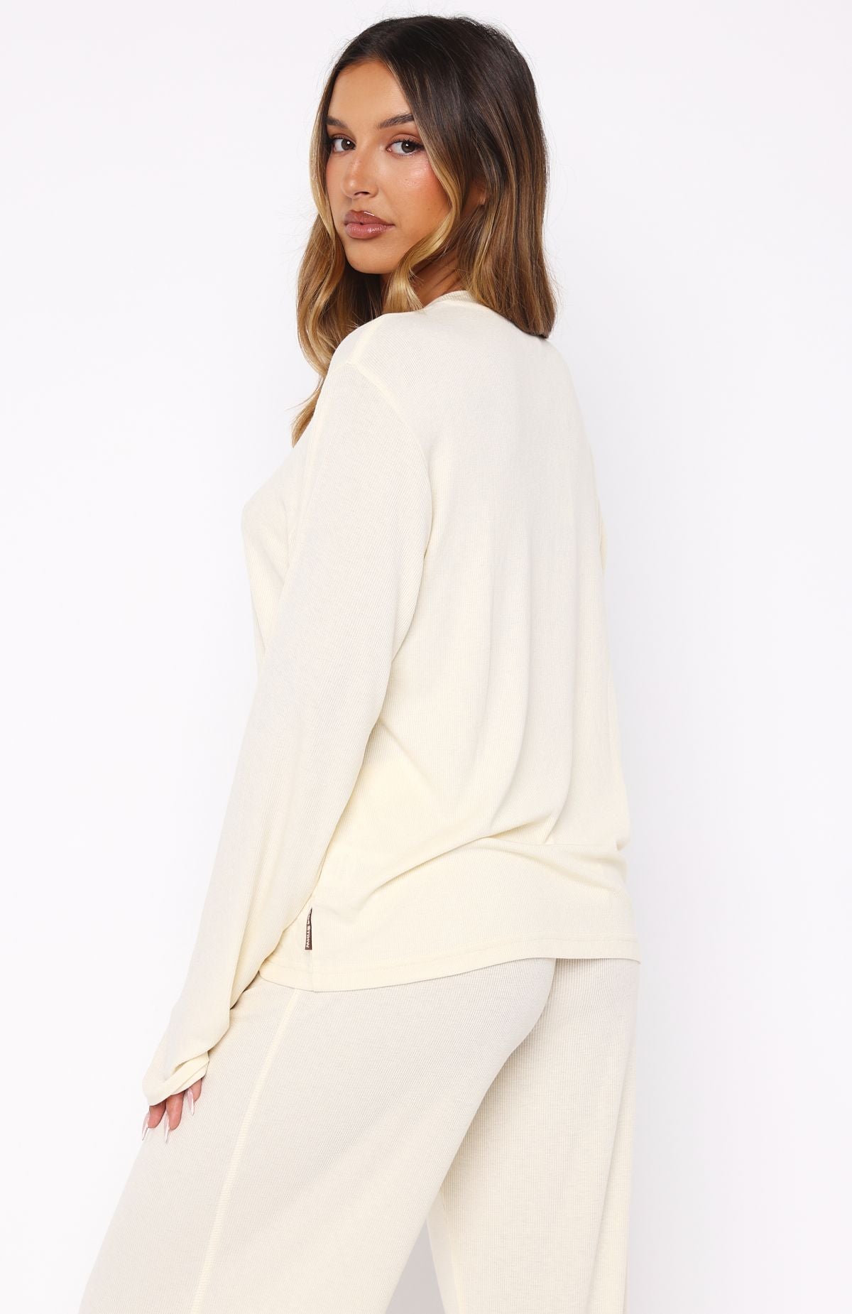 White Fox Wish Upon A Star Pyjama Long Sleeve Top Off White