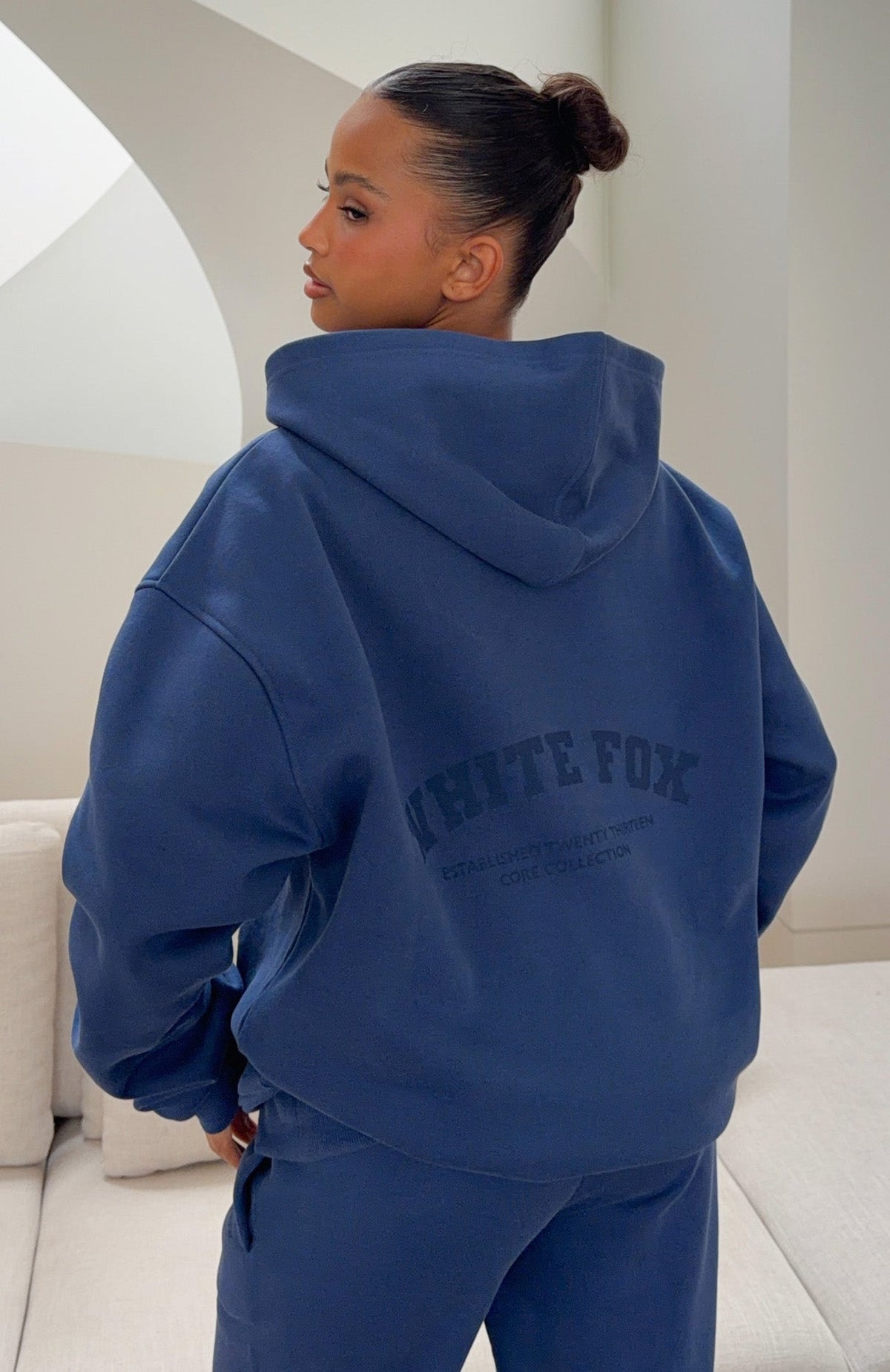 White Fox It's Your Chance Oversized Hoodie Navy